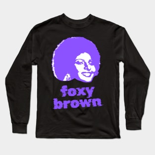 Foxy brown ||| 90s sliced style Long Sleeve T-Shirt